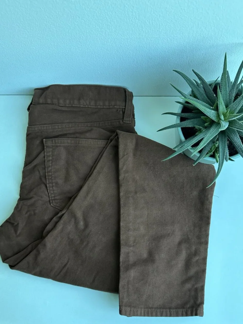 Banana Republic - Skinny Cozy Brushed Traveler Pant - Rust Brown (32x32)